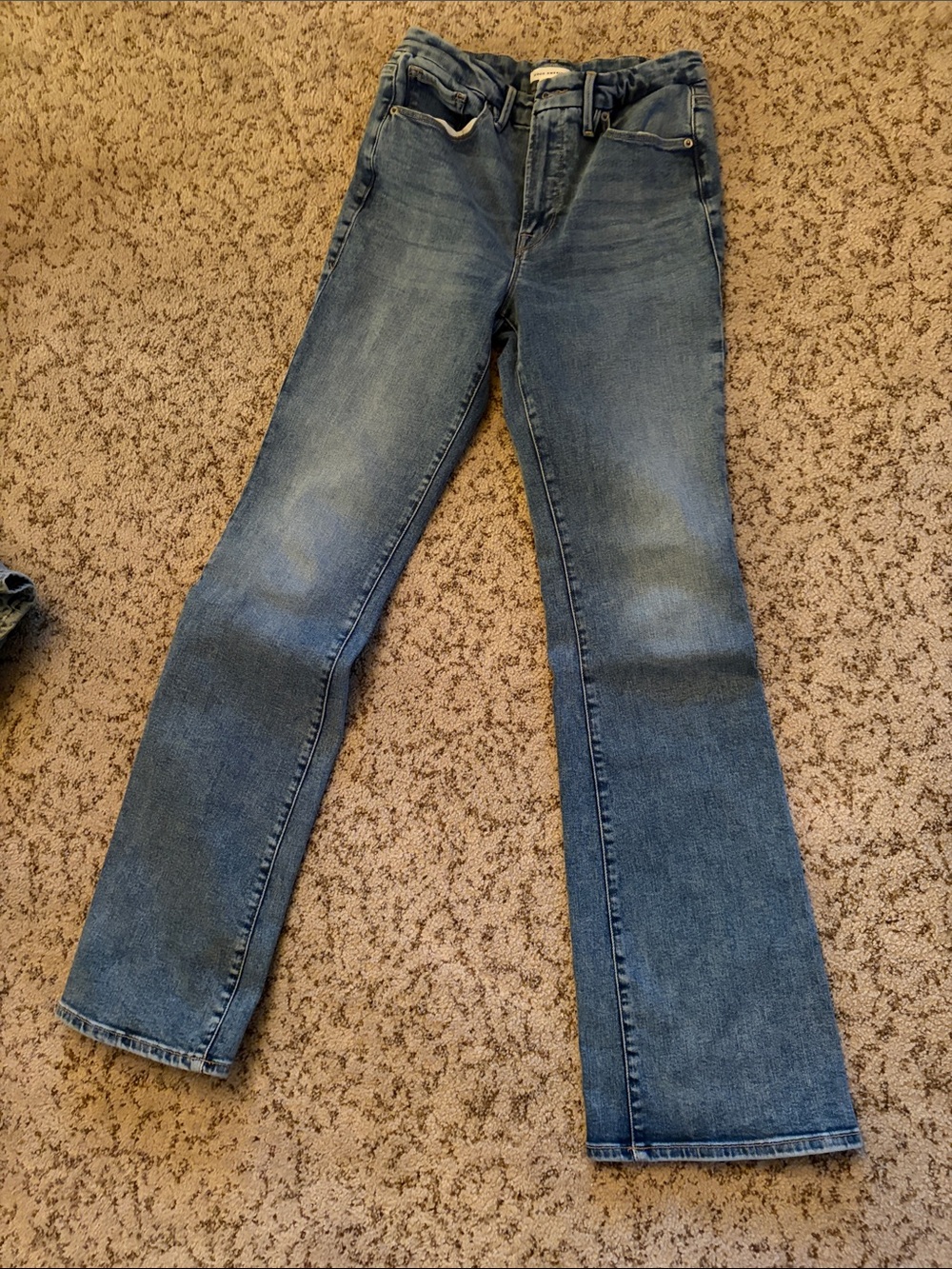 Good American Medium Blue Flare Jeans